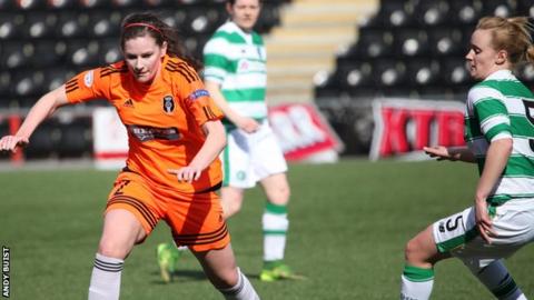 Glasgow City's Lauren McMurchie (left)
