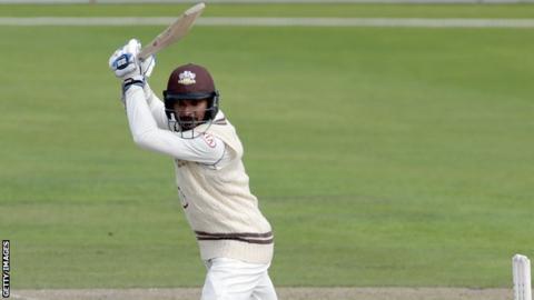 Kumar Sangakkara en route to a century at Old Trafford