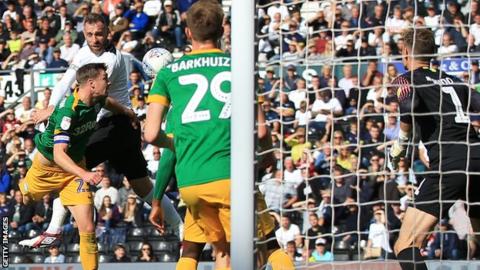 Richard Keogh's late header sealed the points for Derby County against Preston.