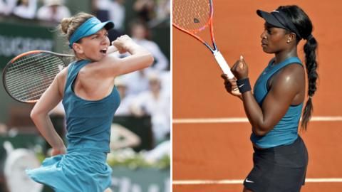 Simona Halep and Sloane Stephens