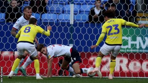 Bradley Dack puts Blackburn 1-0 up at Bolton