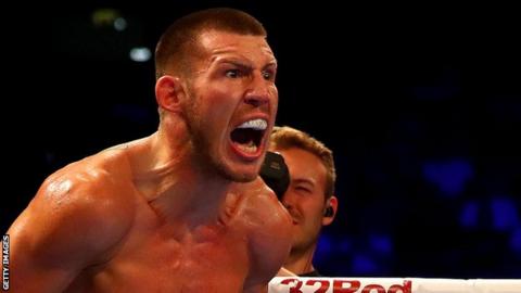 Liam Williams celebrates his win
