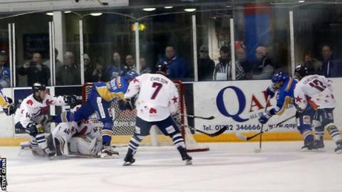 Dan Correale scores the overtime goal for Fife Flyers to spark celebratory scenes in Dundee