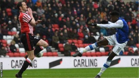 Lucas Joao strikes the Sheffield Wednesday opener at Sunderland