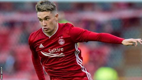 Scott Wright in action for Aberdeen