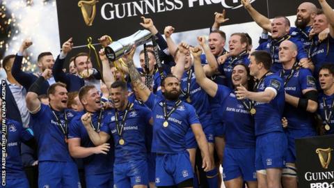 Leinster celebrate Pro14 title