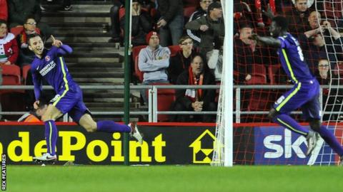Harry Lennon celebrates his dramatic equaliser for Charlton against Bristol City