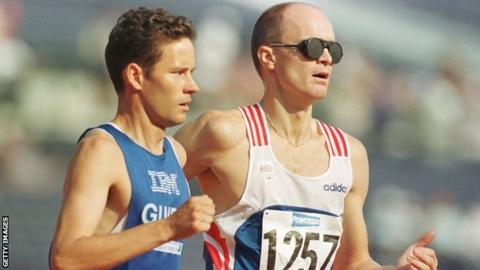 Bob Matthews and guide runner