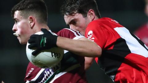Aaron Boyle was sent off for St Mary's ion the second half