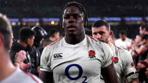 Maro Itoje playing for England