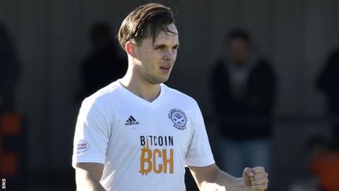 Ayr United's Lawrence Shankland celebrates