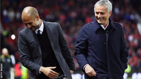 Pep Guardiola leads Jose Mourinho by eight wins to four from their previous 19 meetings
