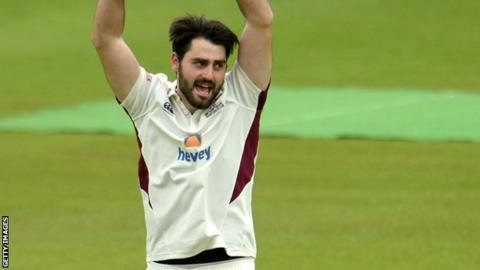 Brett Hutton in action for Northants