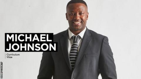 Front cover of Michael Johnson's CV