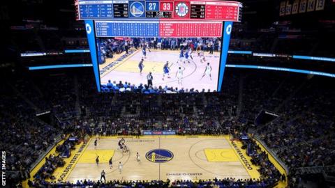 View of Golden State Warriors v LA Clippers