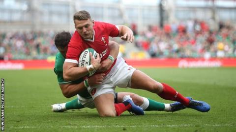 Dan Biggar in action for Wales