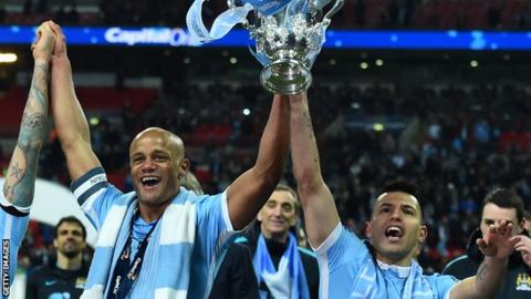 Sergio Aguero and Vincent Kompany