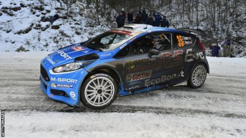 Elfyn evans in action in Monte Carlo