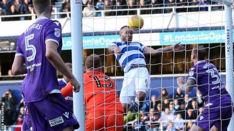 Joel Lynch celebrates his goal for QPR