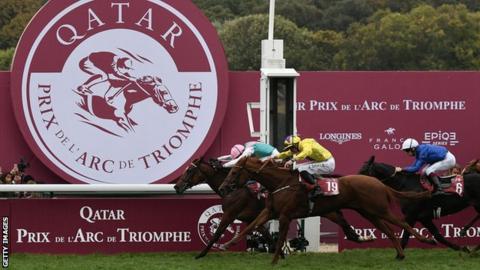 Enable wins the Prix de l'Arc de Triomphe