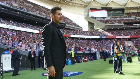 Diego Simeone at the Wanda Metropolitano