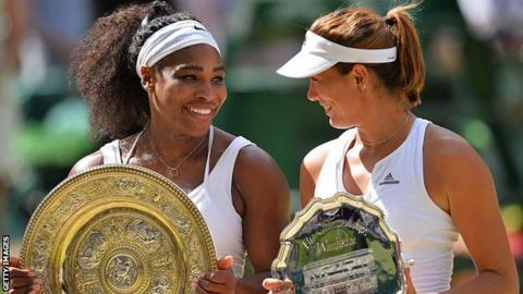 Serena Williams and Garbine Muguruza