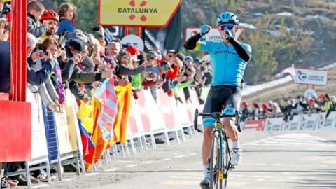 Miguel Angel Lopez wins the fourth stage
