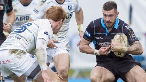 Rory Hughes (right) in action for Glasgow Warriors