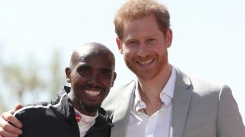 Mo Farah and Prince Harry