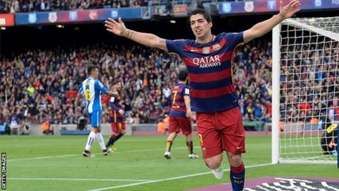 Barcelona forward Luis Suarez