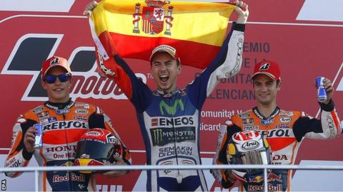 Jorge Lorenzo celebrates