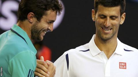 Novak Djokovic and Gilles Simon