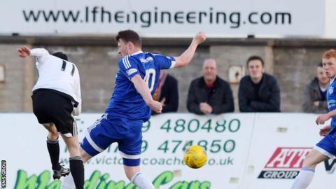 Michael Donald fires in the opening goal for Ayr United