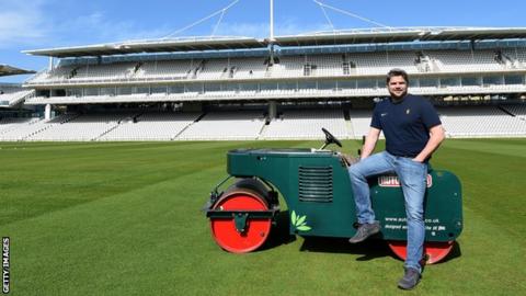 Lord's head groundsman Karl McDermott