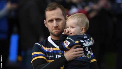 Rob Burrow and son Jackson