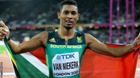 Wayde van Niekerk won successive world 400m titles at the 2015 and 2017 World Athletics Championships