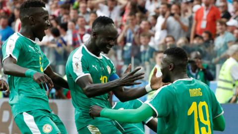 Senegal celebrate