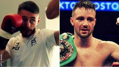 Burnett (left) defends his world title in Glasgow, where Taylor (right) takes on Ryan Martin
