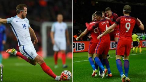 Harry Kane in England's new kit