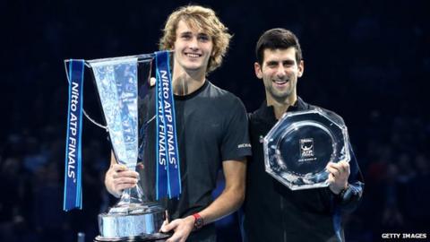 Alexander Zverev and Novak Djokovic