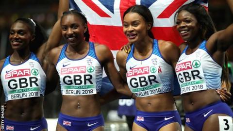 GB 4x100m relay squad
