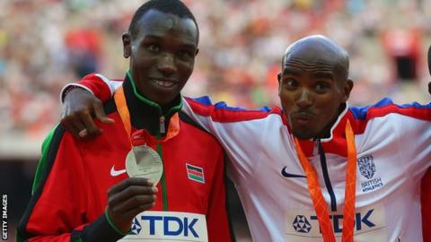 Geoffrey Kamworor and Mo Farah
