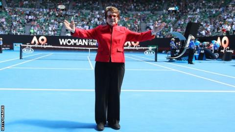 Former world number one Billie Jean King