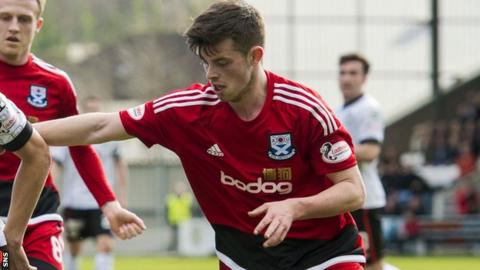 Craig McGuffie in action for Ayr United