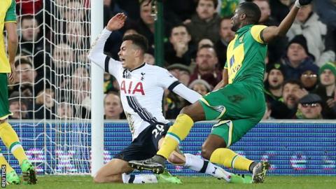 Norwich City 0-3 Tottenham Hotspur - BBC Sport