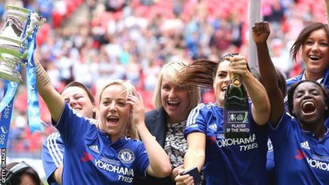 Chelsea celebrate Women's FA Cup final win