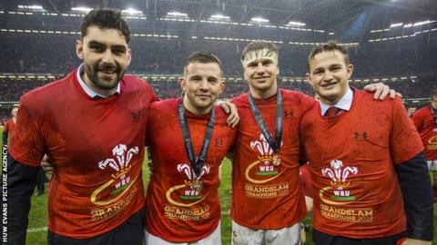 Cory Hill, Elliott Dee, Aaron Wainwright and Hallam Amos