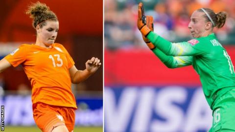 Dominique Janssen (l) and Sari Van Veenendaal
