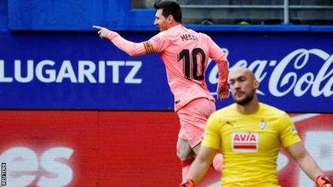 Eibar 2 2 Barcelona Messi Scores Twice But Champions Held In