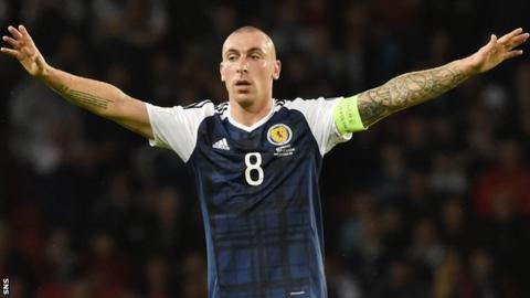 Scott Brown in action for Scotland